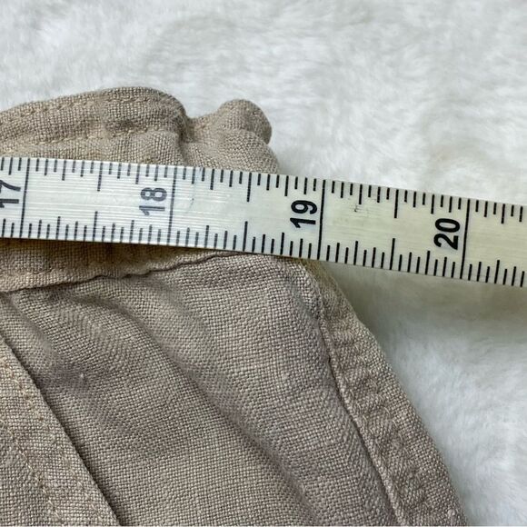 Juicy Couture 100% Linen Khaki Bermuda Button Fly Pants Size XL - Picture 10 of 12